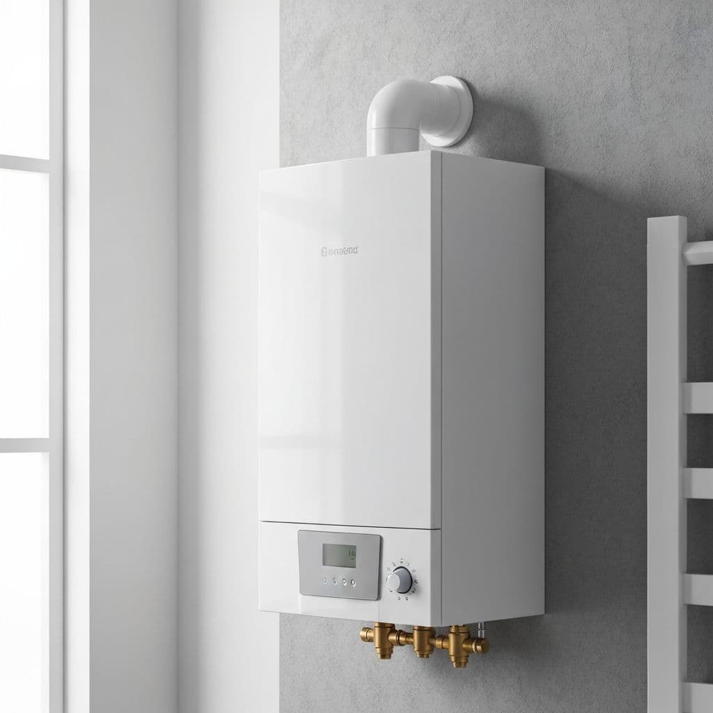 Sala caldaie con installazione professionale di caldaia a condensazione