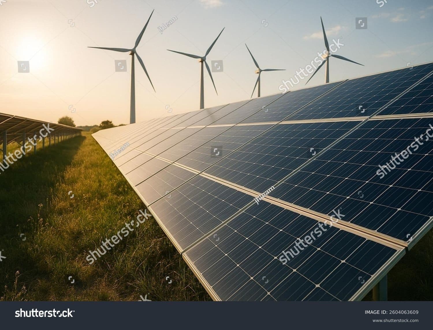 Pannelli al tramonto