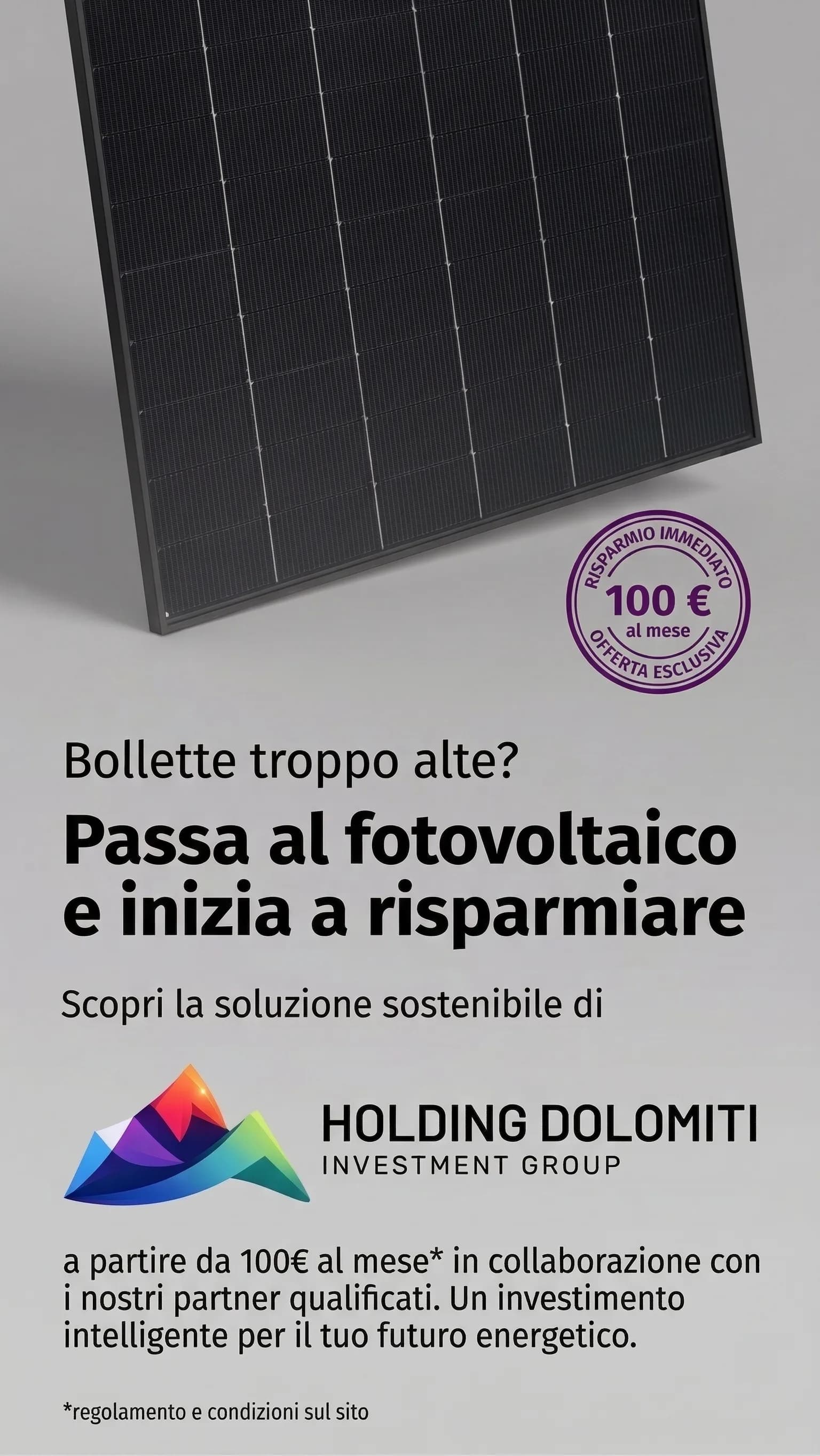 Bollette troppo alte? Taglia la bolletta con il fotovoltaico